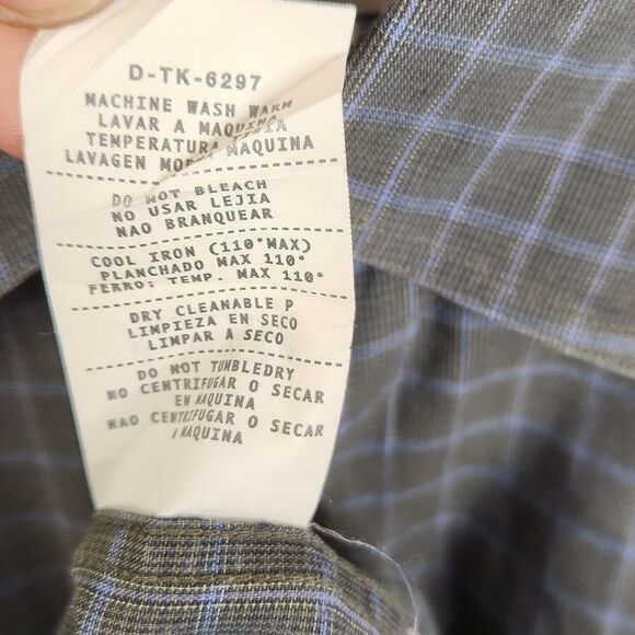 VTG Ermenegildo Zegna Plaid Print Long Sleeve Cotton Button Down Shirt Large - Picture 5 of 7